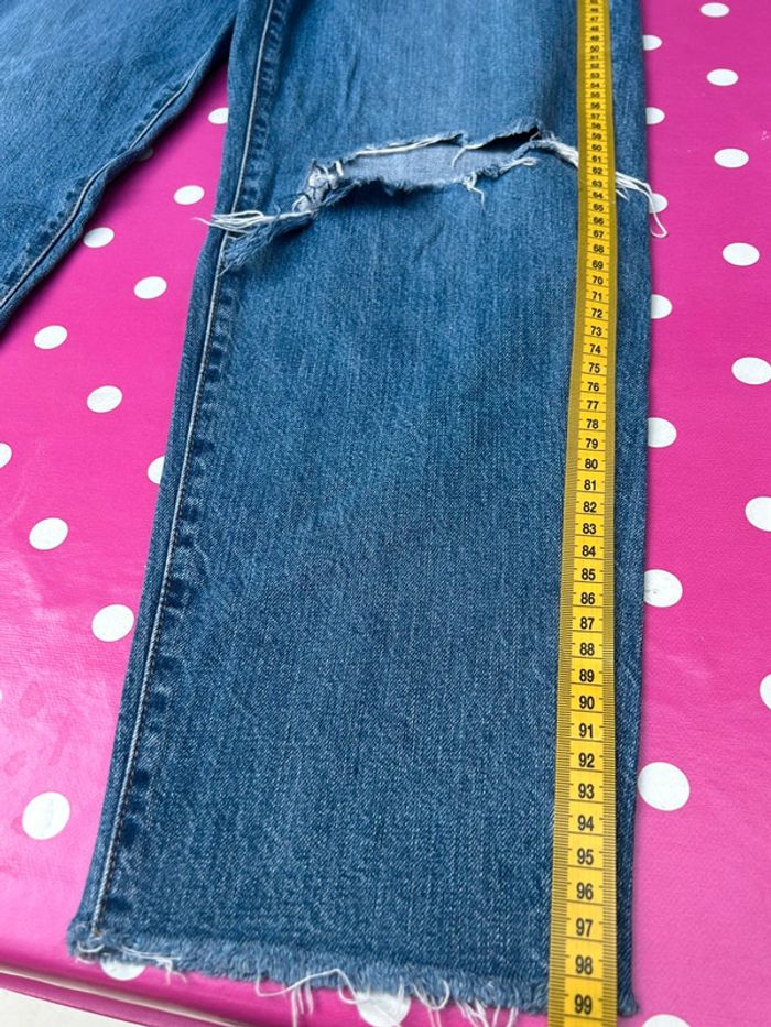 Jean bleu clair femme uniqlo bleu usée trouée taille 38 boyfriend - photo numéro 8