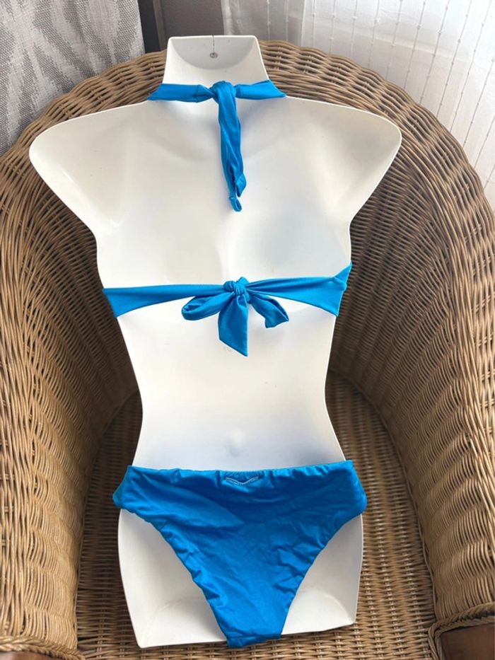 Maillot de bain 2 pièces - Calzedonia - bleu électrique - taille 36/38 - porté 1 fois - photo numéro 4