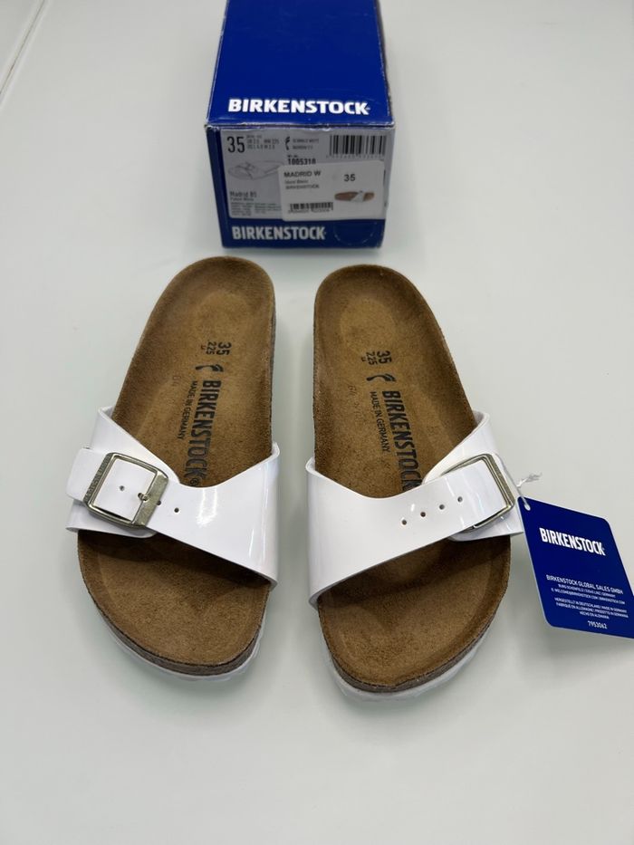 Mules Sabots Birkenstock Madrid BS Parent White Taille 35 Narrow Fit - photo numéro 1