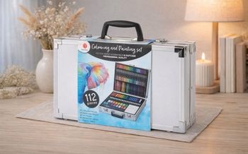 🎨 Mallette de coloriage et peinture – 112 pièces – Neuve sous carton