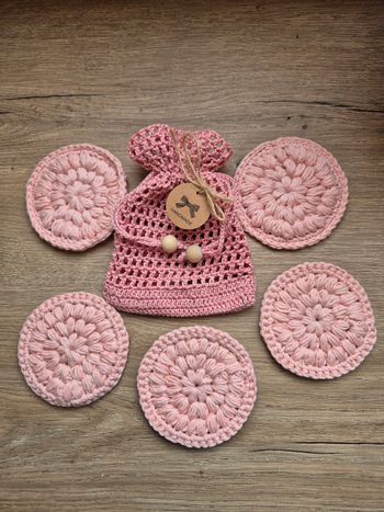 Disques démaquillants Lavables er leur poncho de rangement 