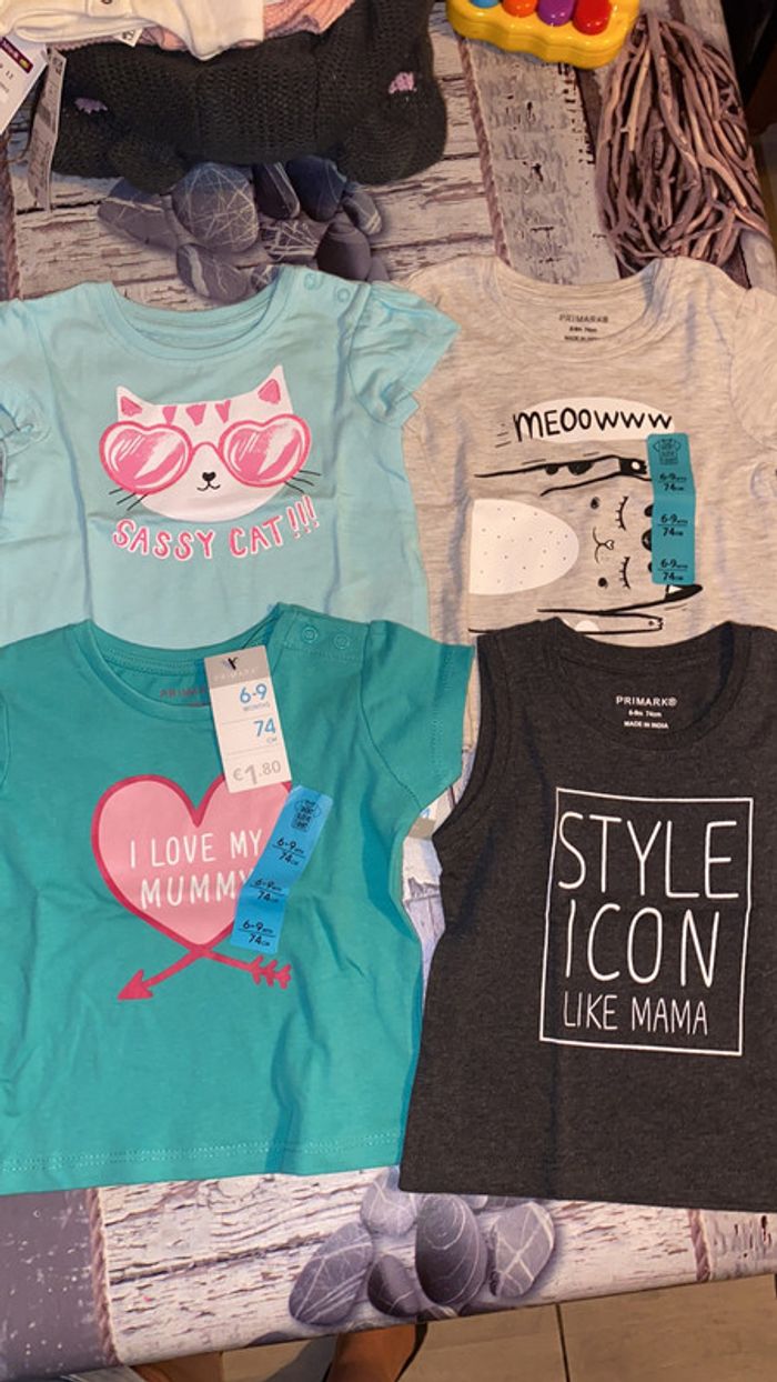 Lot de 4 tee shirt manches courtes Primark