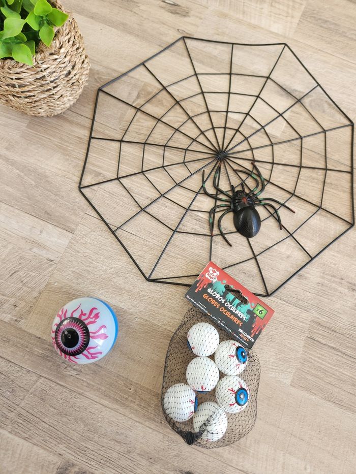 Ensemble Décoration Halloween Toile d'araignée - photo numéro 3