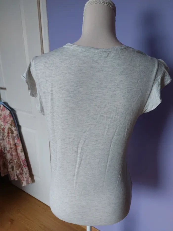 Tee-shirt gris manches courtes - photo numéro 4