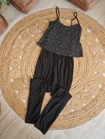 Combinaison parfaite pour les fêtes noir pailleté argent Mim 🌻Taille S🌻