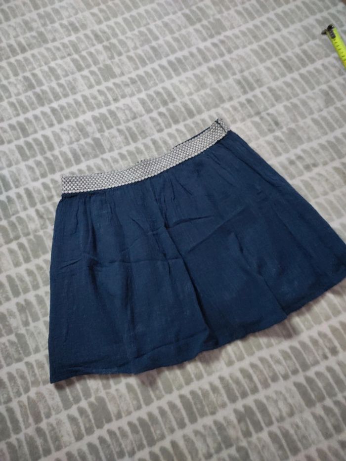Jupe courte bleue marine Grace & Mila taille 38 M - photo numéro 2