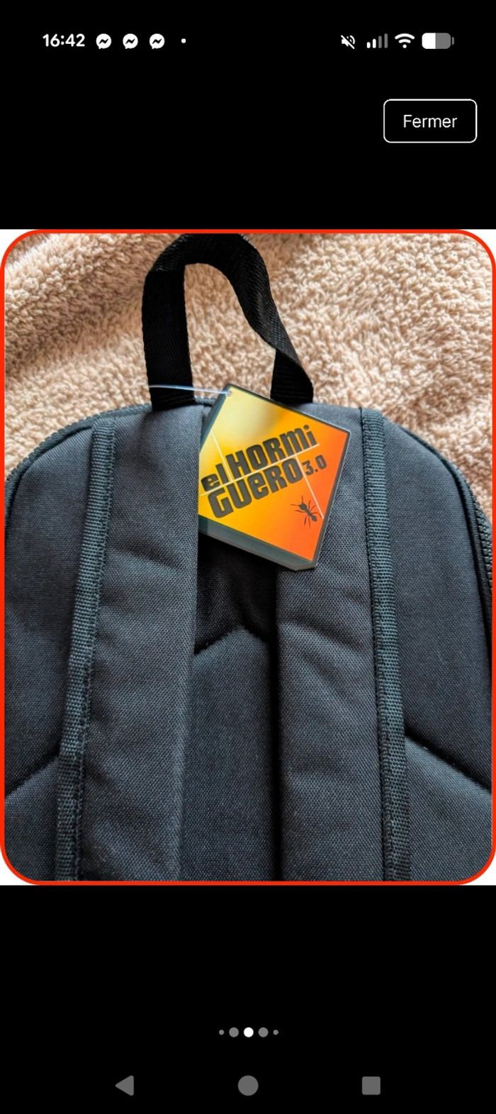 Sac à dos noir El Hormiguero (Trancas y Barrancas) - Neuf avec étiquette - photo numéro 5