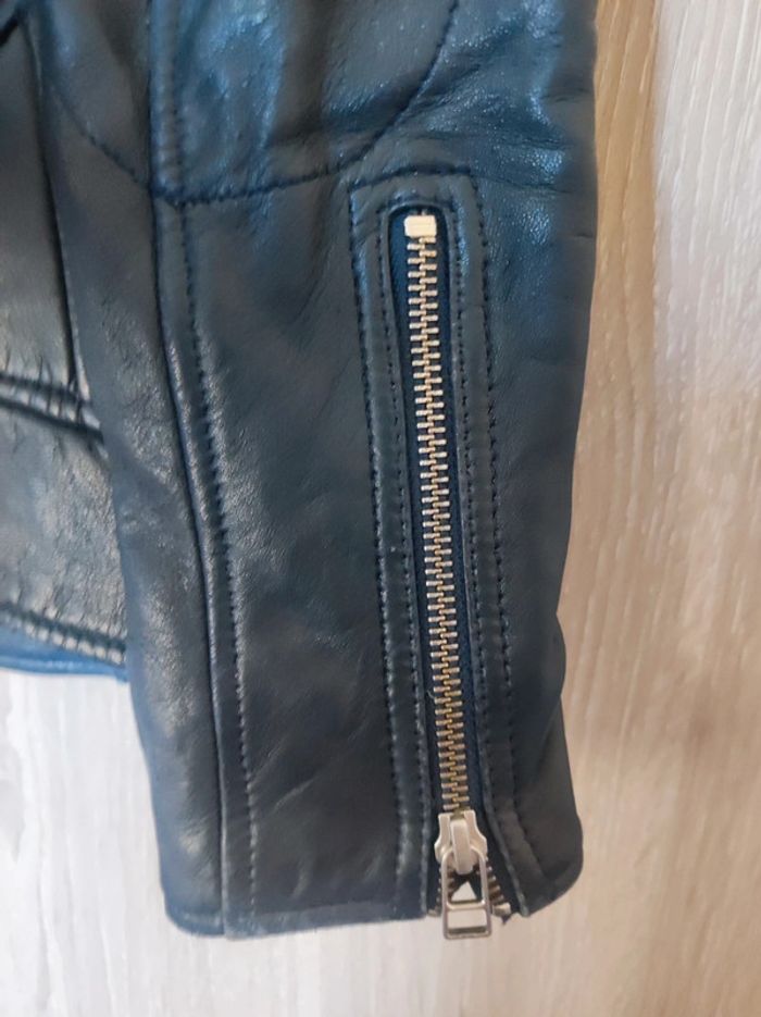 Manteau cuir noir 8 ans Les tanneurs Marrakech - photo numéro 6