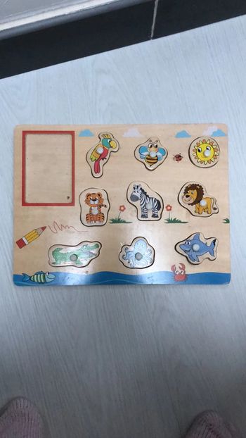 Puzzle tampon en bois neuf