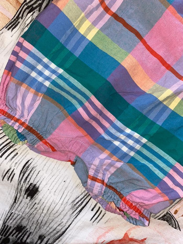 Combinaison en madras avec bandeau, taille 6-12 mois, marque Baby Gap. - photo numéro 4