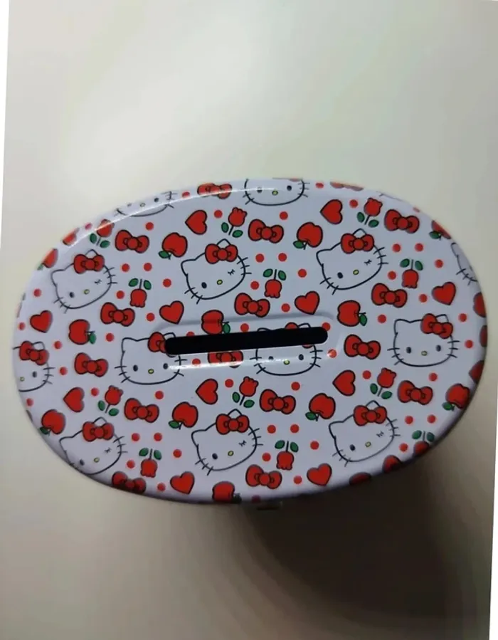 Tirelire métallique HelloKitty avec cadenas et 2 clefs - photo numéro 3