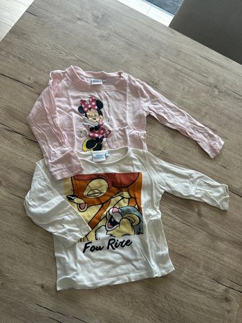 Lot de 2 pulls Disney Minnie Bambi Panpan