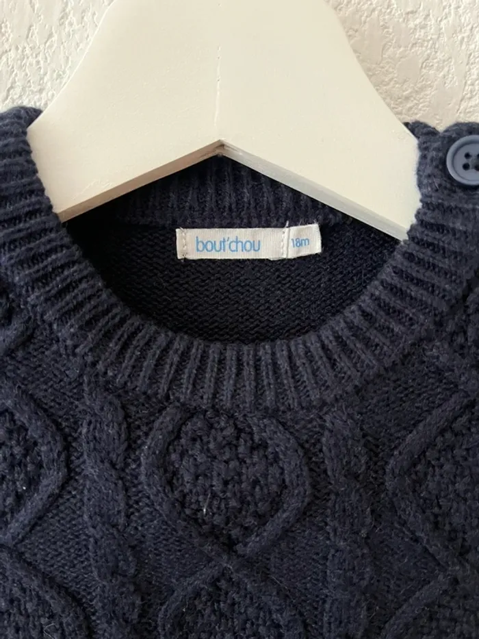 Pull marin bébé garçon Bout’chou 18 mois – Bleu marine - photo numéro 3