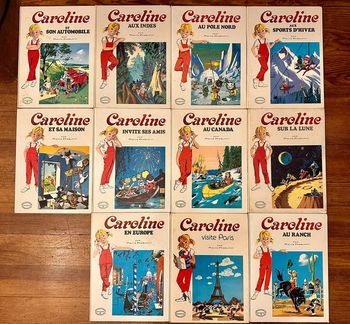 Lot de 11 livres Caroline anciens Grands albums Hachette Pierre Probst bd Collection