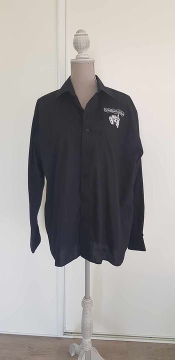 Chemise brodée "La boutique du tracteur"