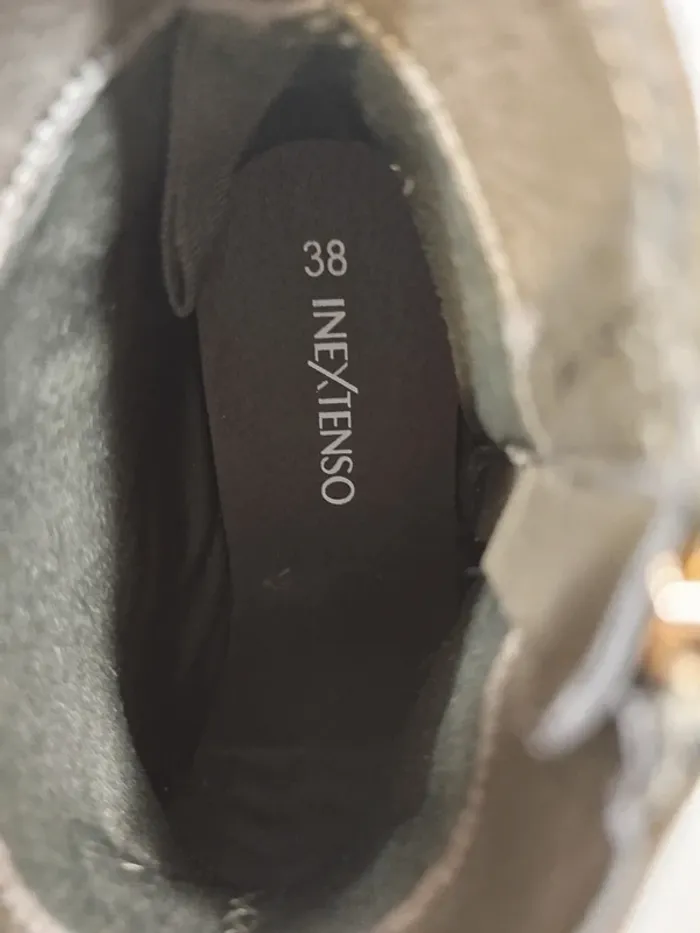 Bottines vertes kaki à talon In Extenso - photo numéro 5
