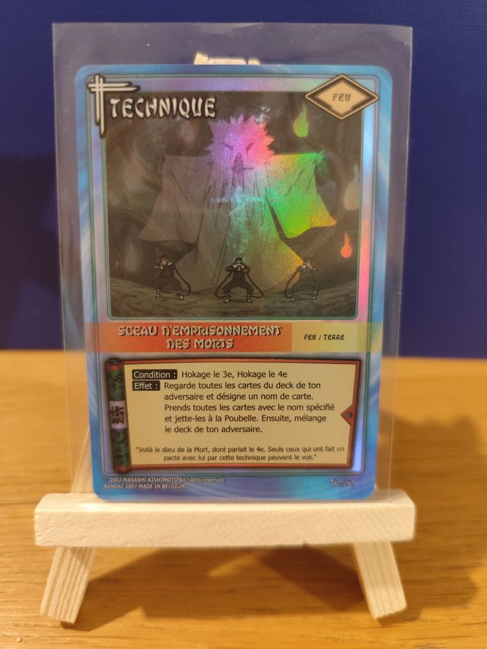 Carte Naruto Sceau d'emprisonnement des morts TE149 rare brillante bandai 2007