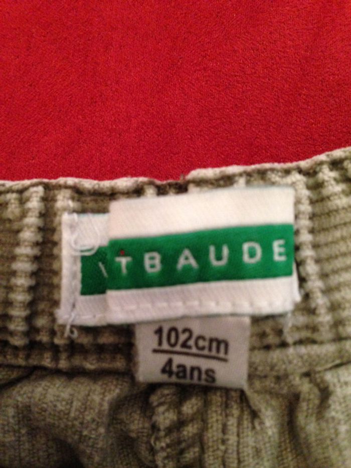 Pantalon en velours côtelé Beige - photo numéro 4