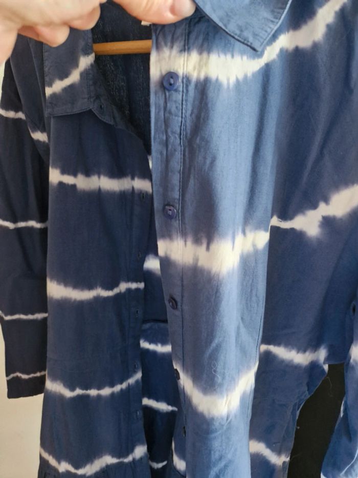 Maison 123 robe longue tie and dye bleu marine - photo numéro 4