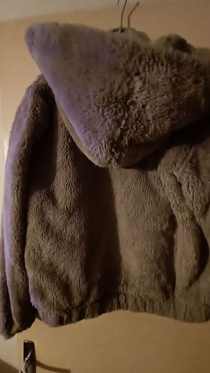 Veste fausse fourrure couleur gris - photo numéro 2