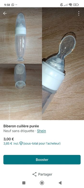 Biberon cuillère