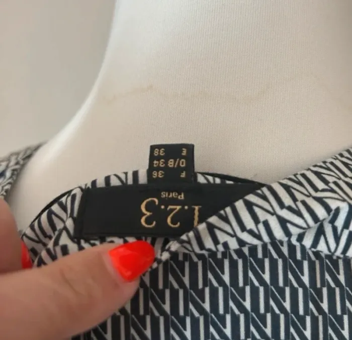 123 robe sans manche imprimée taille 36 - photo numéro 7