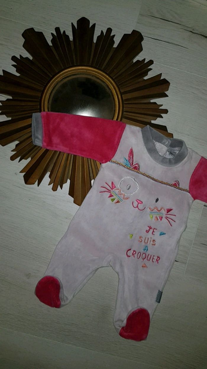 Pyjama absorba velours fille naissance 0 mois neuf