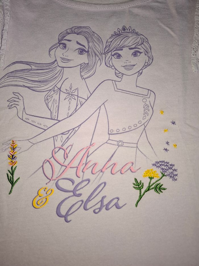 Débardeur La reine des neiges 2 mauve 8 ans - photo numéro 2