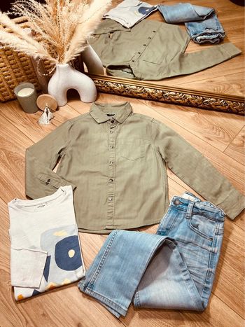 Taille 6 ans ensemble 3p garçon TAO Kiabi vert bleu * pastel * 💙