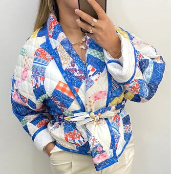 Veste Kimono Matelassé Oversize Idéal Pour La Mi Saison Taille S-M Et Plus