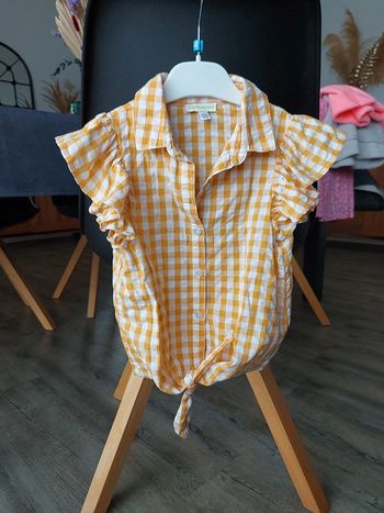 Blouse à nouer Vertbaudet vichy 4 ans