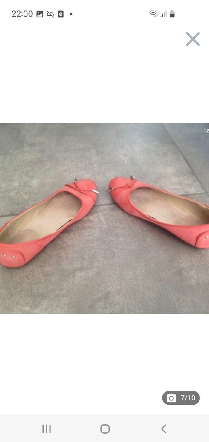 Ballerines saumon / corail pointure 38 - photo numéro 7