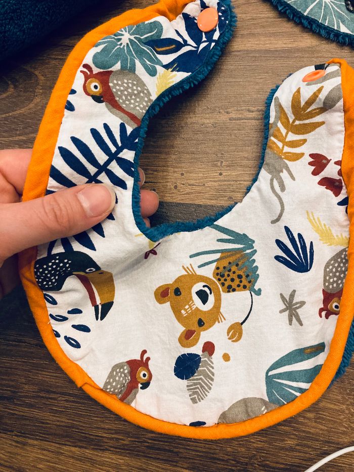 Kit bavoirs et linges naissance fait main - photo numéro 2