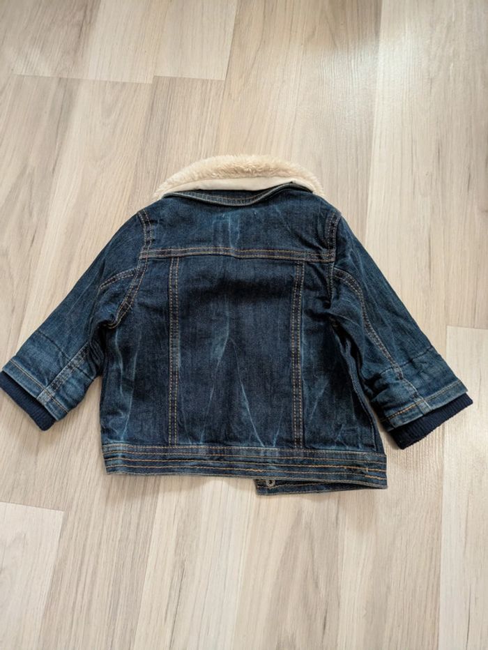 Veste en jean garçon 9 mois col amovible - photo numéro 5