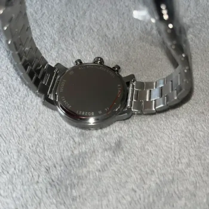 Montre Fossil 42mm homme argent cadran noir - photo numéro 2