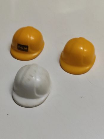 Playmobil lot 3 casques chantier ouvrier
