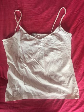 debardeur blanc coton taille 3