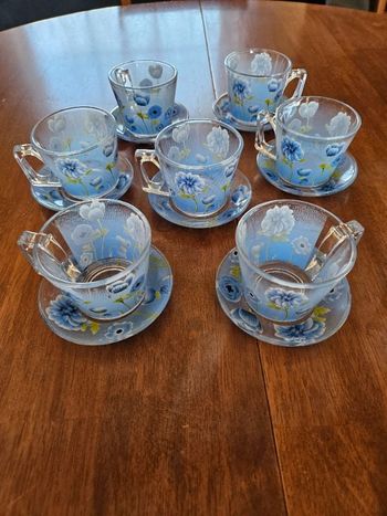 Tasses à thé florales vintage luminarc