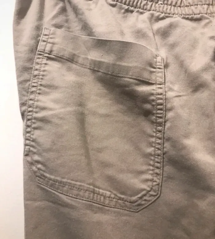 Shorts bermuda homme uni olo poche sur les côtés et derrière beige taille L - photo numéro 5