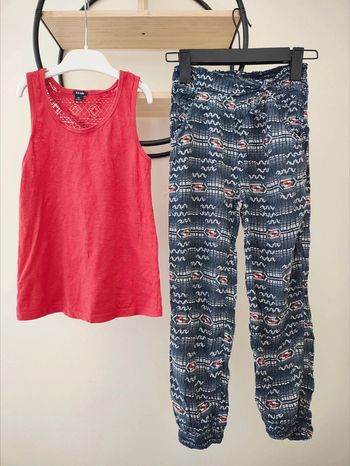 8 ans ensemble été teeshirt Kiabi et pantalon léger fluide orchestra