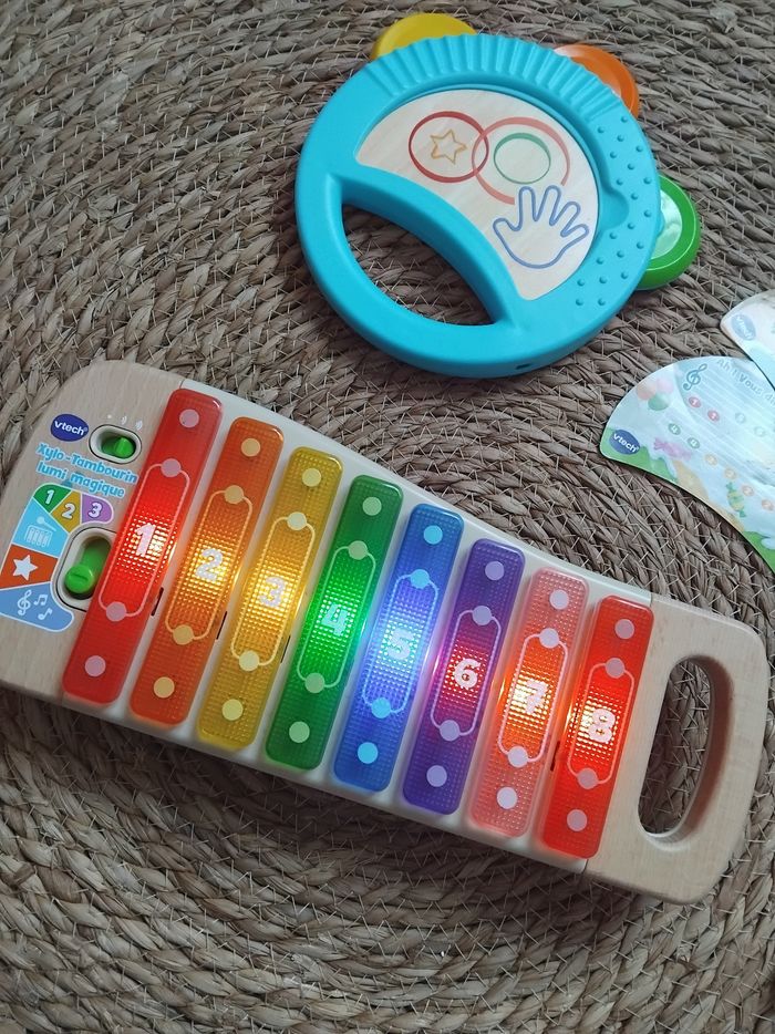 Xylo tambourin lumi magique, vtech, neuf - photo numéro 3
