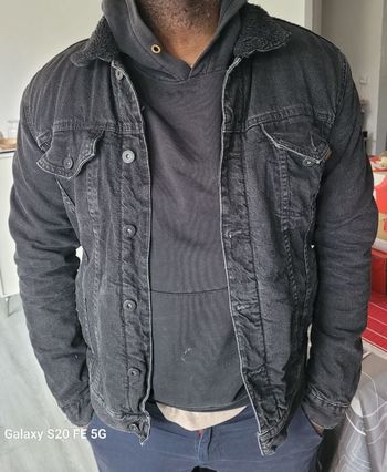 Veste en jean molletonnée