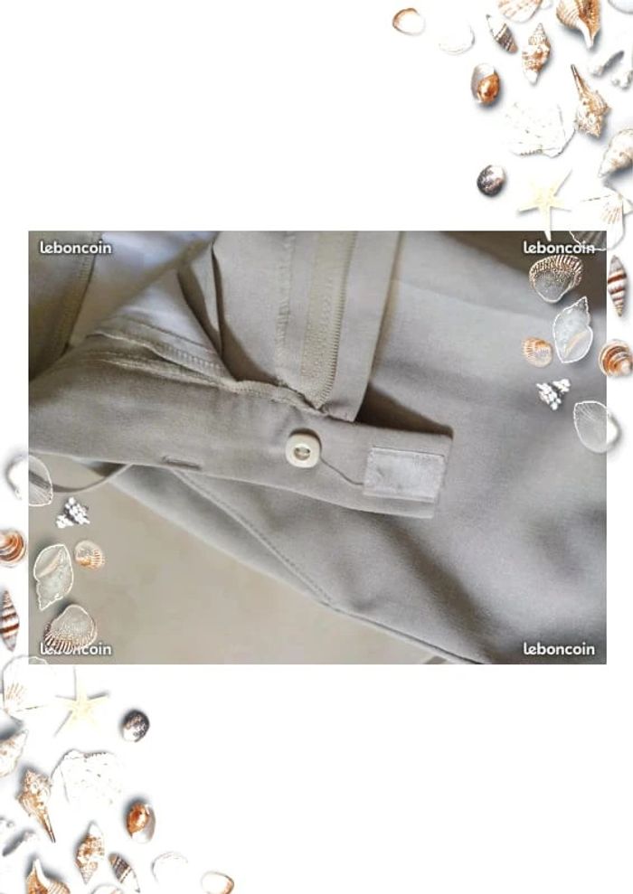 pantalon gris 38 avec scratch - photo numéro 7