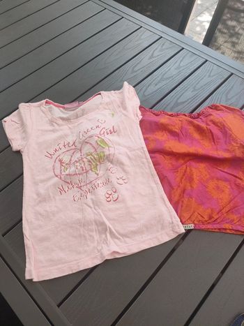 tee shirt coton bio 10 ans rose
