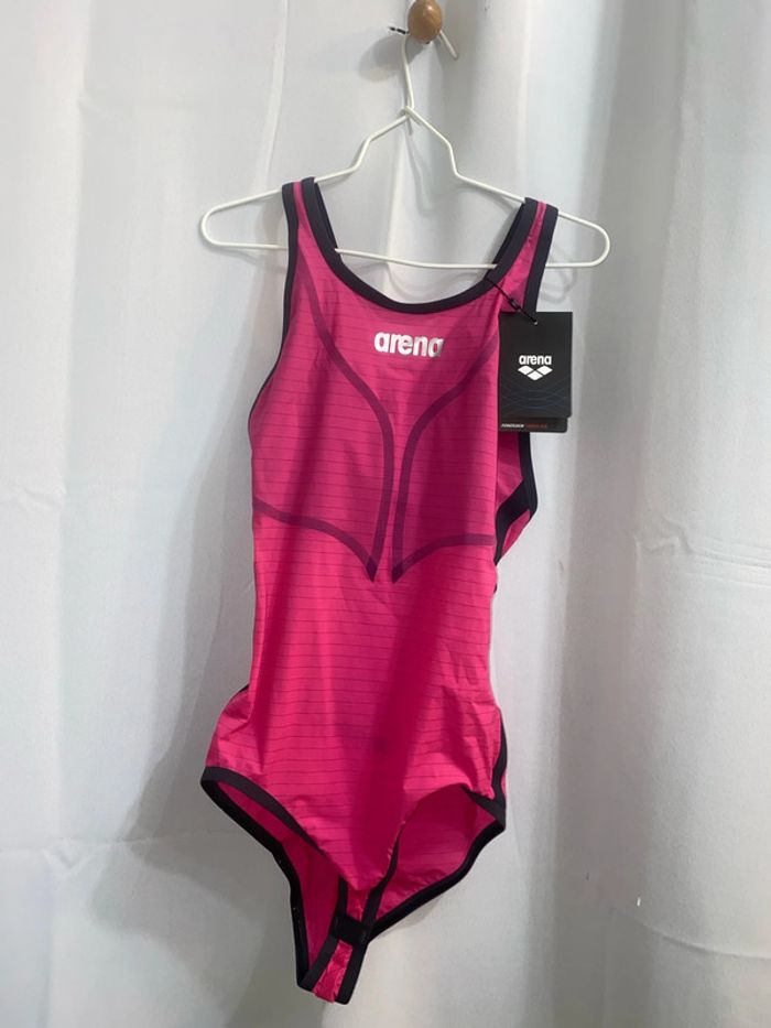 Maillot rose et noir 1 pièce Arena W Pwskin Carbon Duo Top Pink Peacok taille 38 neuf - n44h