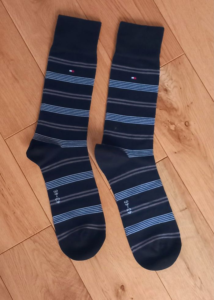 2 paires de chaussettes TOMMY HILFIGER noires - photo numéro 3