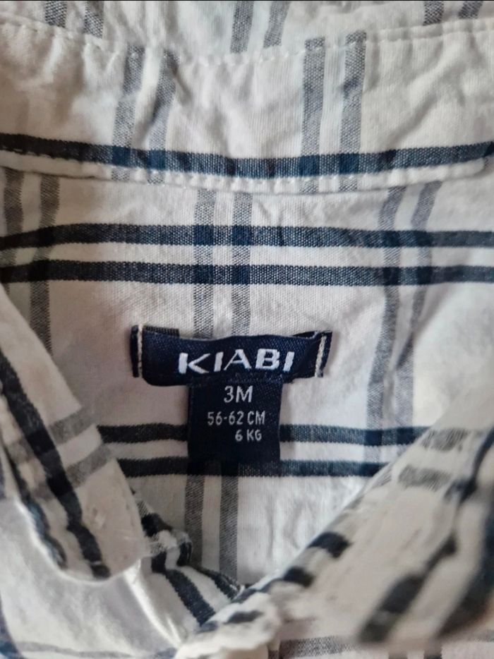 Chemise bébé garçon 3 mois Kiabi – à carreaux🤍 - photo numéro 3