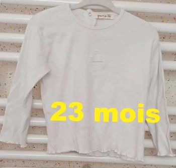 Tee  shirt  manche  longue  motif  trèfle  Grain de  Blé  Taille 23  mois