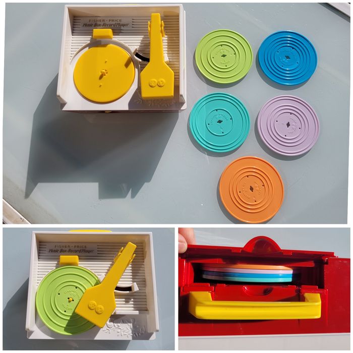 Fisher Price 💿 Music Box record player, tourne-disque, boîte à musique 📀