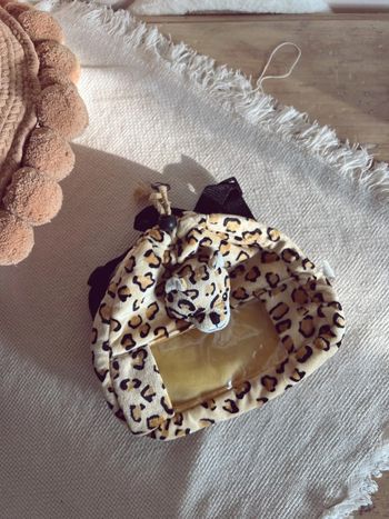Petit sac à dos léopard peluche